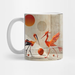 Animals geometry and minimalism: Flamingo Bird Mug